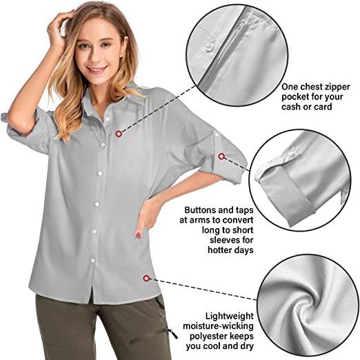 Women's Long Sleeve Sun Protec – Fishing Shirt Uv Protection Bewertung und Preis
