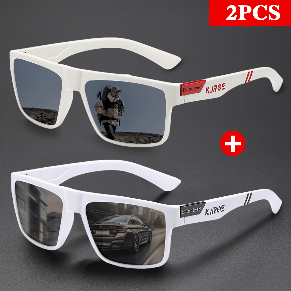 KAROS 2PCS Retro Square Polari – Fishing Sunglasses Polarized Bewertung und Preis
