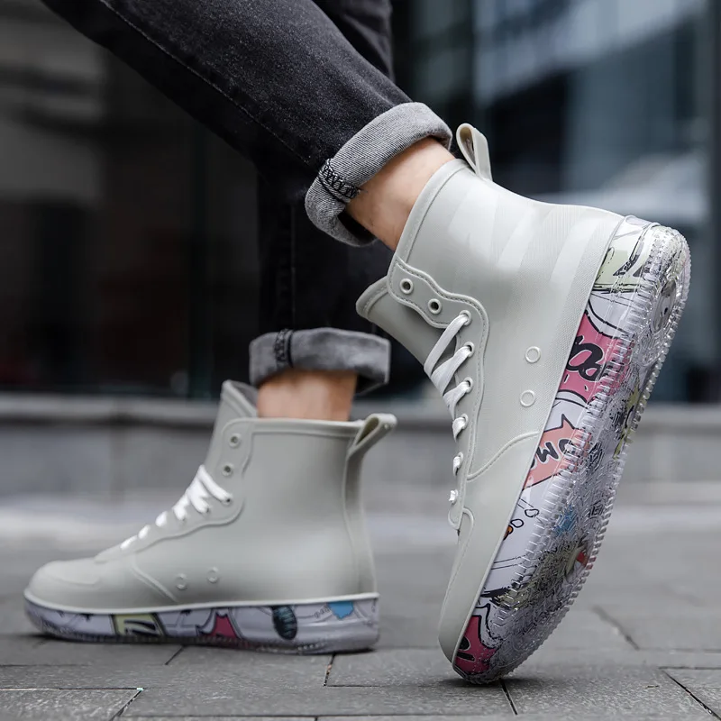 Men Rain Boots Fashion Trendy  – Fishing Boots Bewertung und Preis