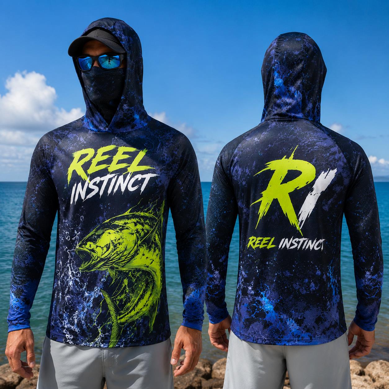 Fishing Hoodie Shirt Men Long  – Fishing Mask Sun Protection Bewertung und Preis