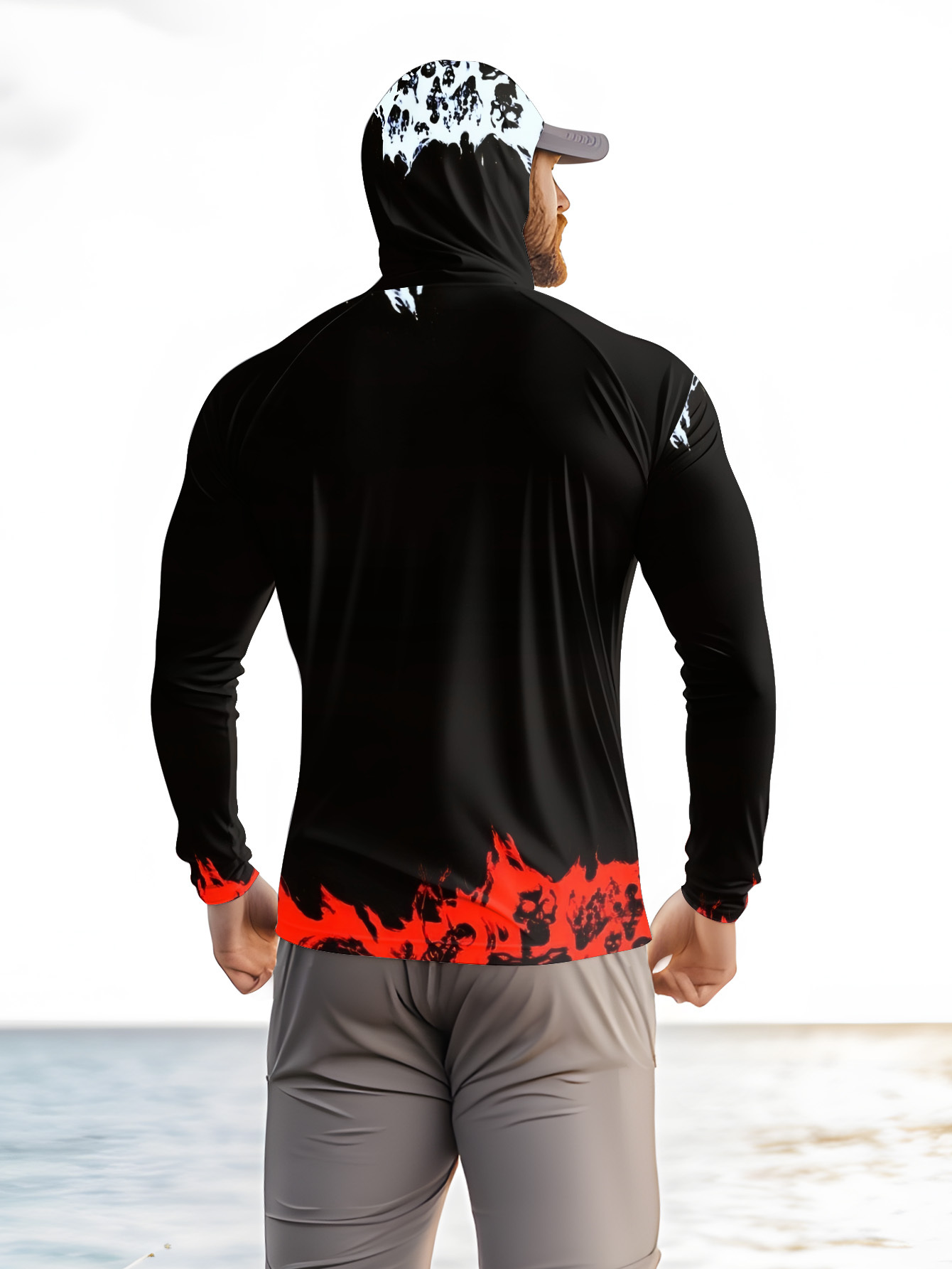 Men Hood Fishing Shirt long sl – Fishing Shirt Uv Protection Bewertung und Preis
