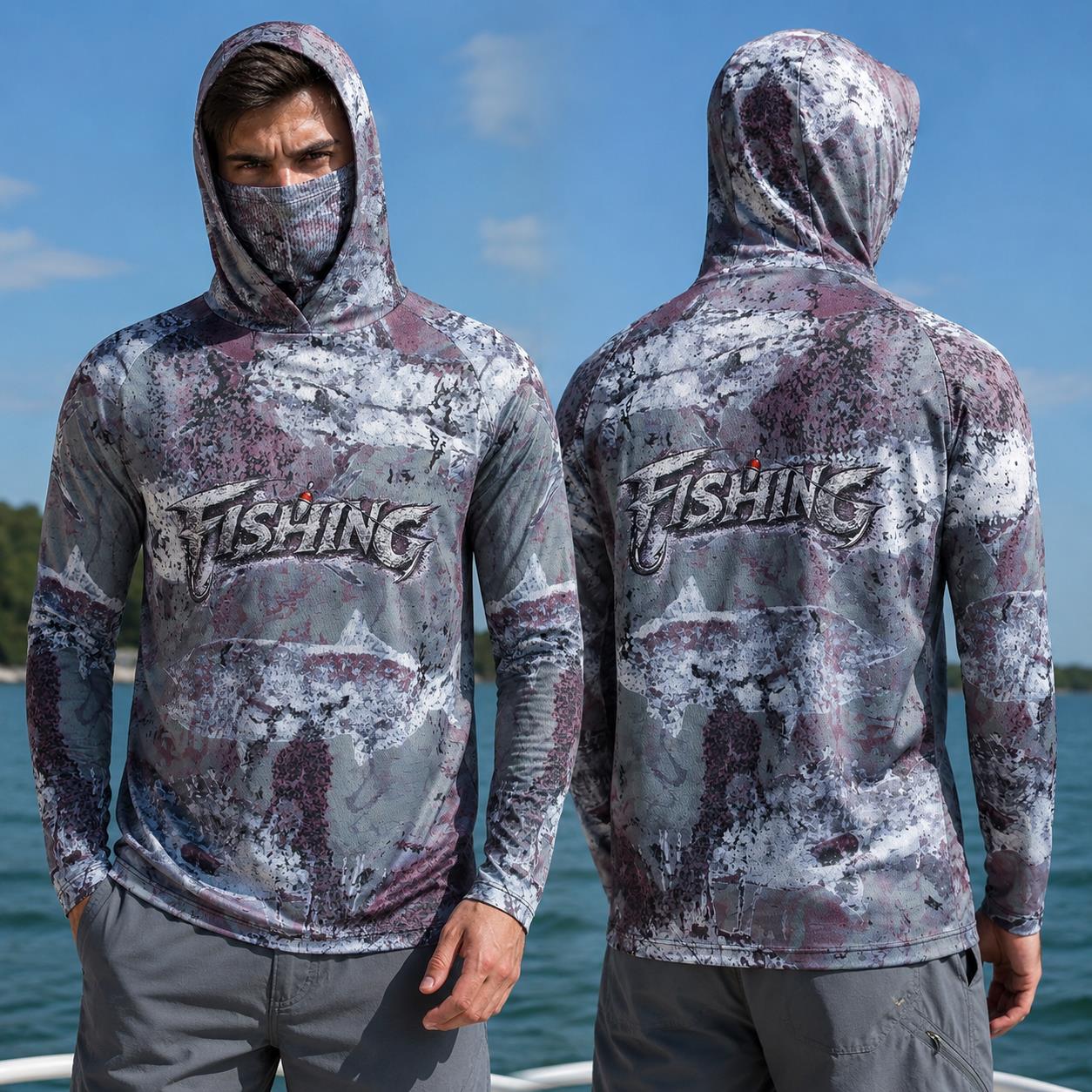 Fishing Shirt Hooded Men Fishi – Fishing Mask Sun Protection Bewertung und Preis