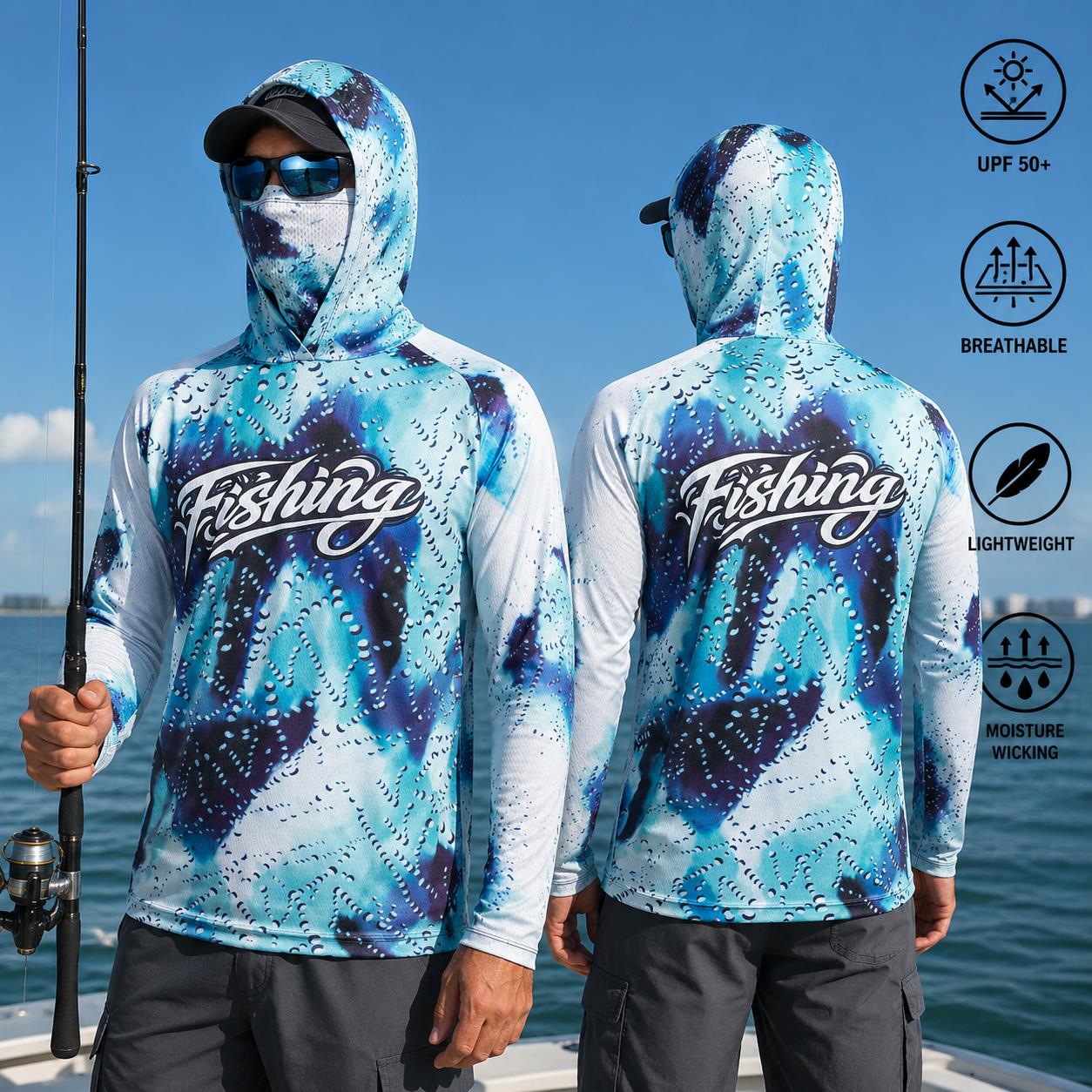 Fishing Shirt Hooded Men Fishi – Fishing Mask Sun Protection Bewertung und Preis