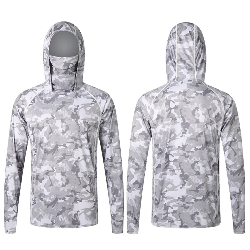 Camouflage Fishing T-shirt wit – Fishing Shirt Uv Protection Bewertung und Preis