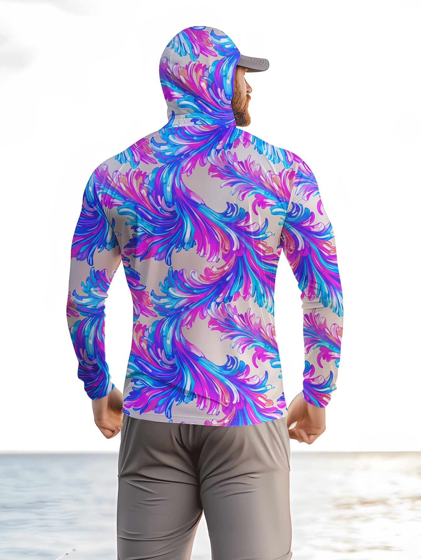 Men Hood Fishing Shirt long sl – Fishing Shirt Uv Protection Bewertung und Preis