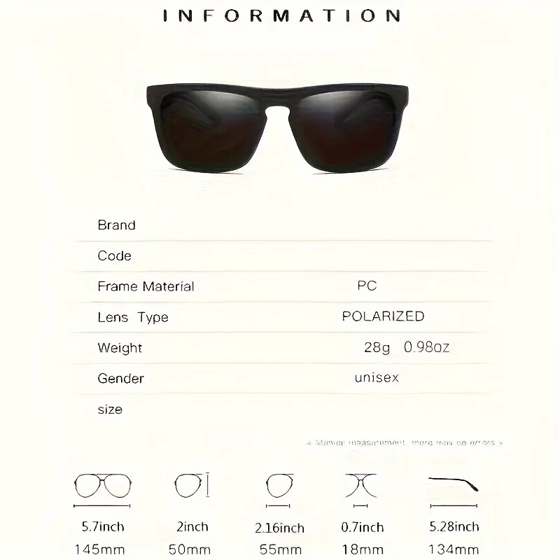 1/2pcs Square Sport Sunglasses – Fishing Sunglasses Polarized Bewertung und Preis