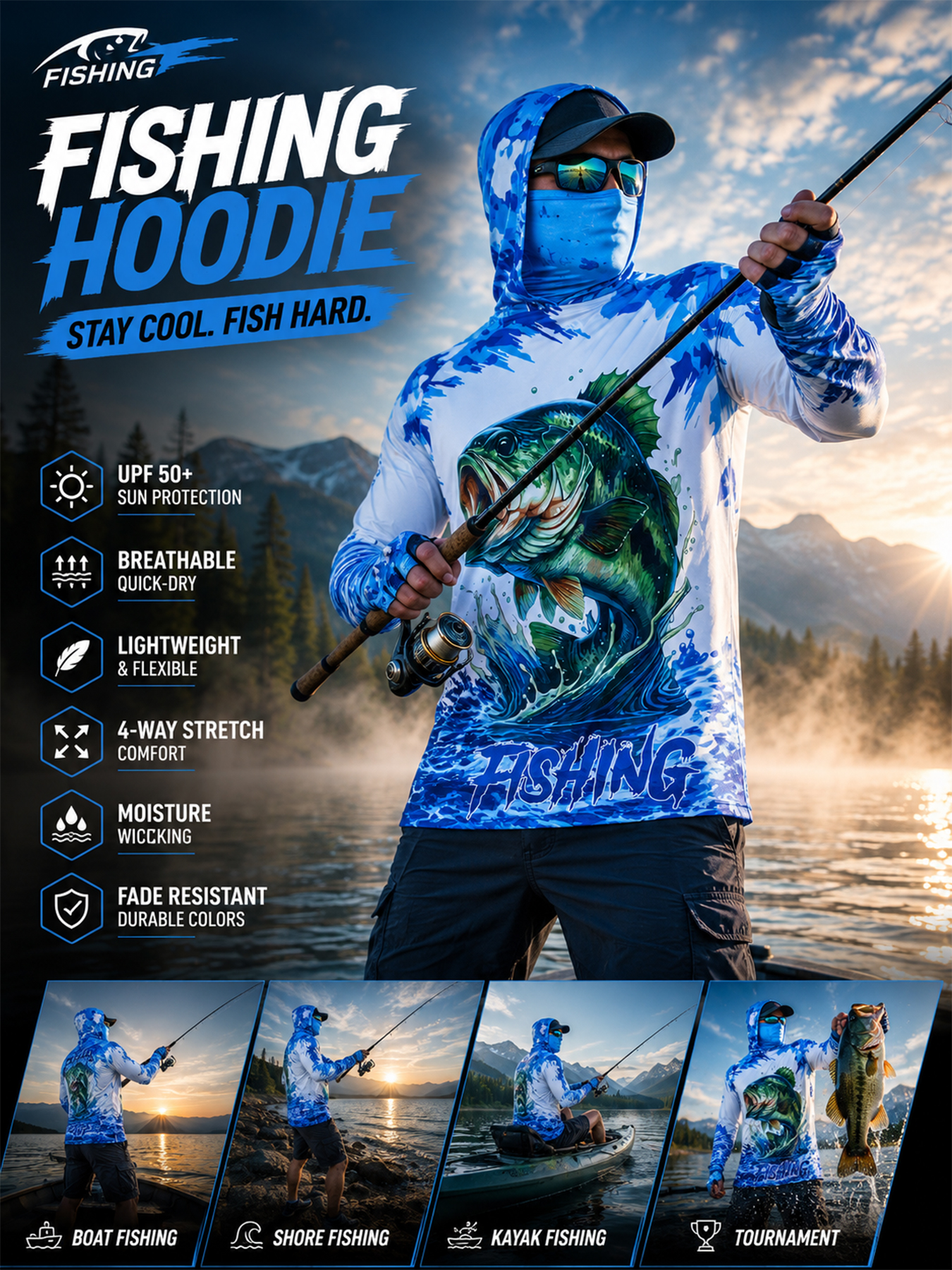 Fishing Hooded Shirt Upf 50 Fi – Fishing Hoodie Bewertung und Preis
